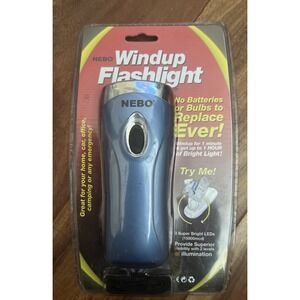 LED Windup Flashlight Kinetic Charge Super‎ Bright 3 LED Bulbs- 2 Bright Levels